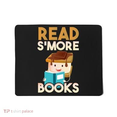 Read SMore Books Camping Bookworm Boy Cute Librarian Mousepad