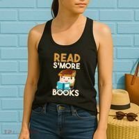 Read SMore Books Camping Bookworm Boy Cute Librarian Women's Tank Top thumb 2