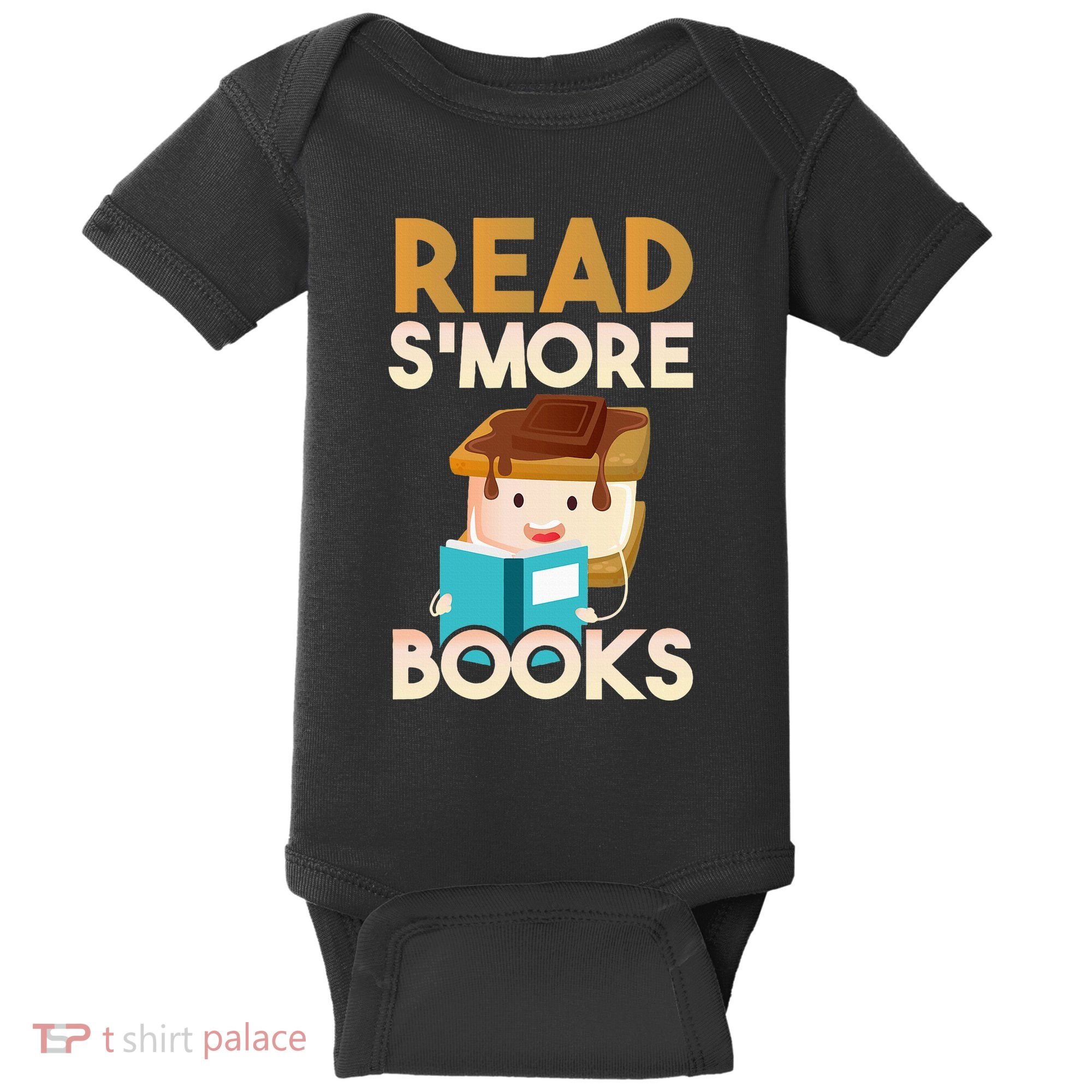 Read SMore Books Camping Bookworm Boy Cute Librarian Baby Bodysuit