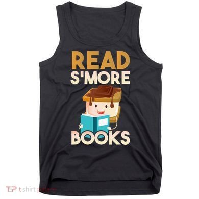 Read SMore Books Camping Bookworm Boy Cute Librarian Tank Top