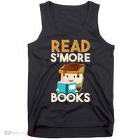 Read SMore Books Camping Bookworm Boy Cute Librarian Tank Top thumb 0
