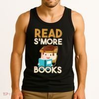Read SMore Books Camping Bookworm Boy Cute Librarian Tank Top thumb 3