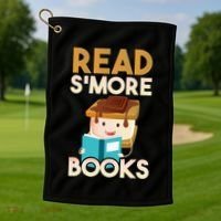Read SMore Books Camping Bookworm Boy Cute Librarian Golf Towel thumb 1