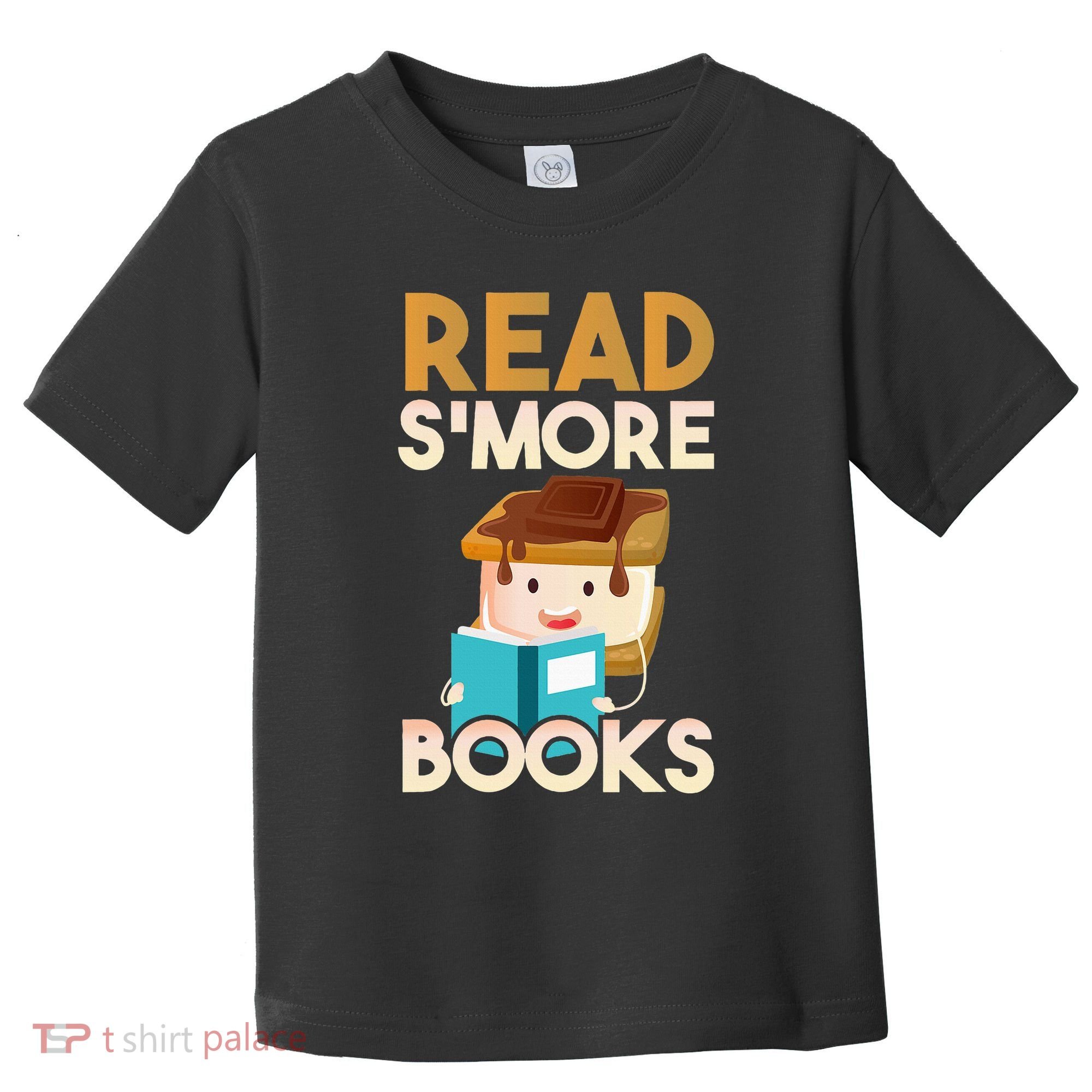 Read SMore Books Camping Bookworm Boy Cute Librarian Toddler T-Shirt