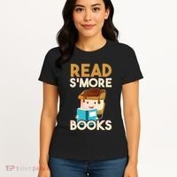 Read SMore Books Camping Bookworm Boy Cute Librarian Women's T-Shirt thumb 4