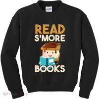 Read SMore Books Camping Bookworm Boy Cute Librarian Kids Sweatshirt thumb 0