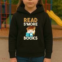 Read SMore Books Camping Bookworm Boy Cute Librarian Kids Hoodie thumb 3