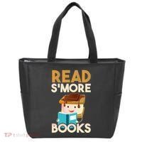 Read SMore Books Camping Bookworm Boy Cute Librarian Tote Bag thumb 0