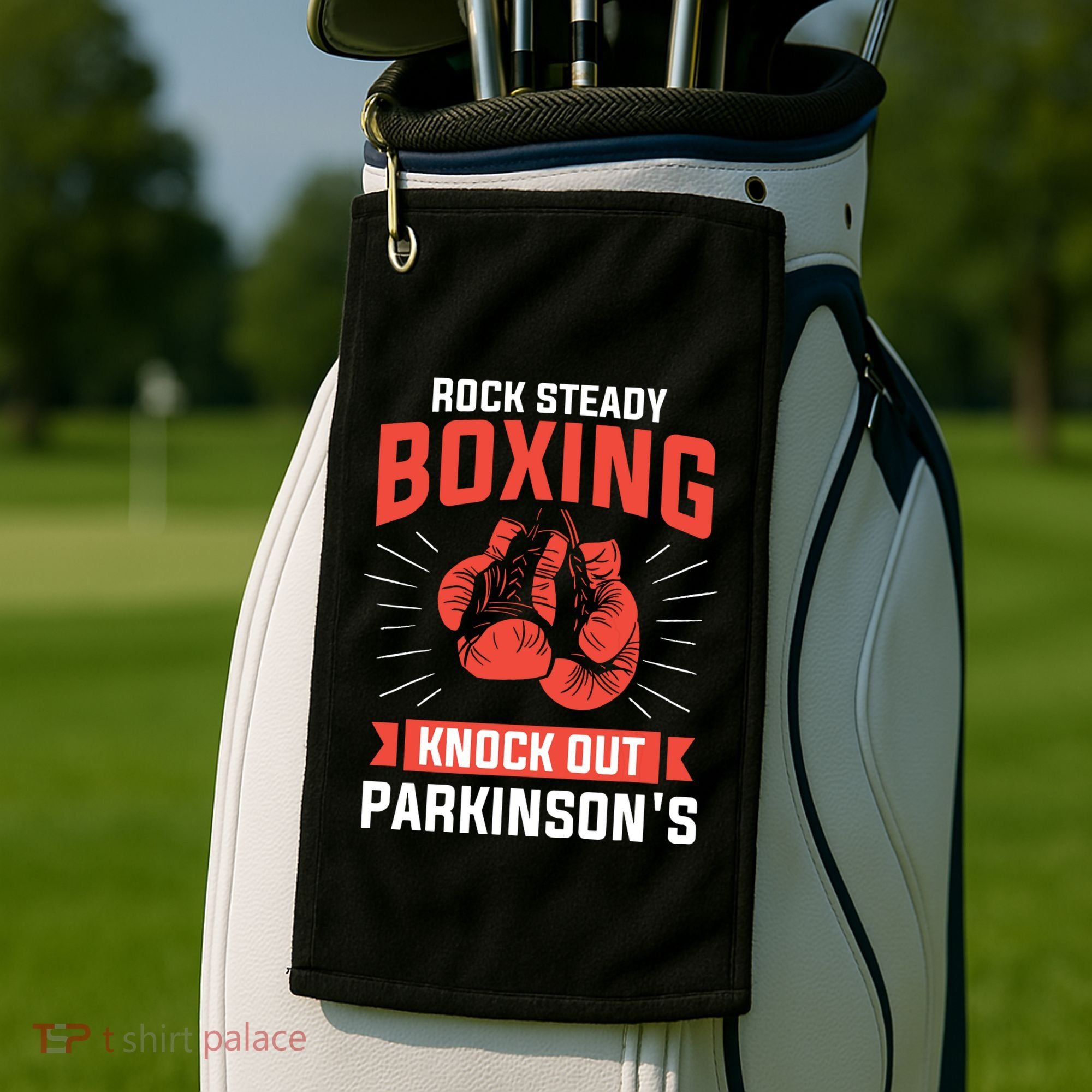 Rock Steady Boxing Knock Out Parkinsons Boxer Golf Towel