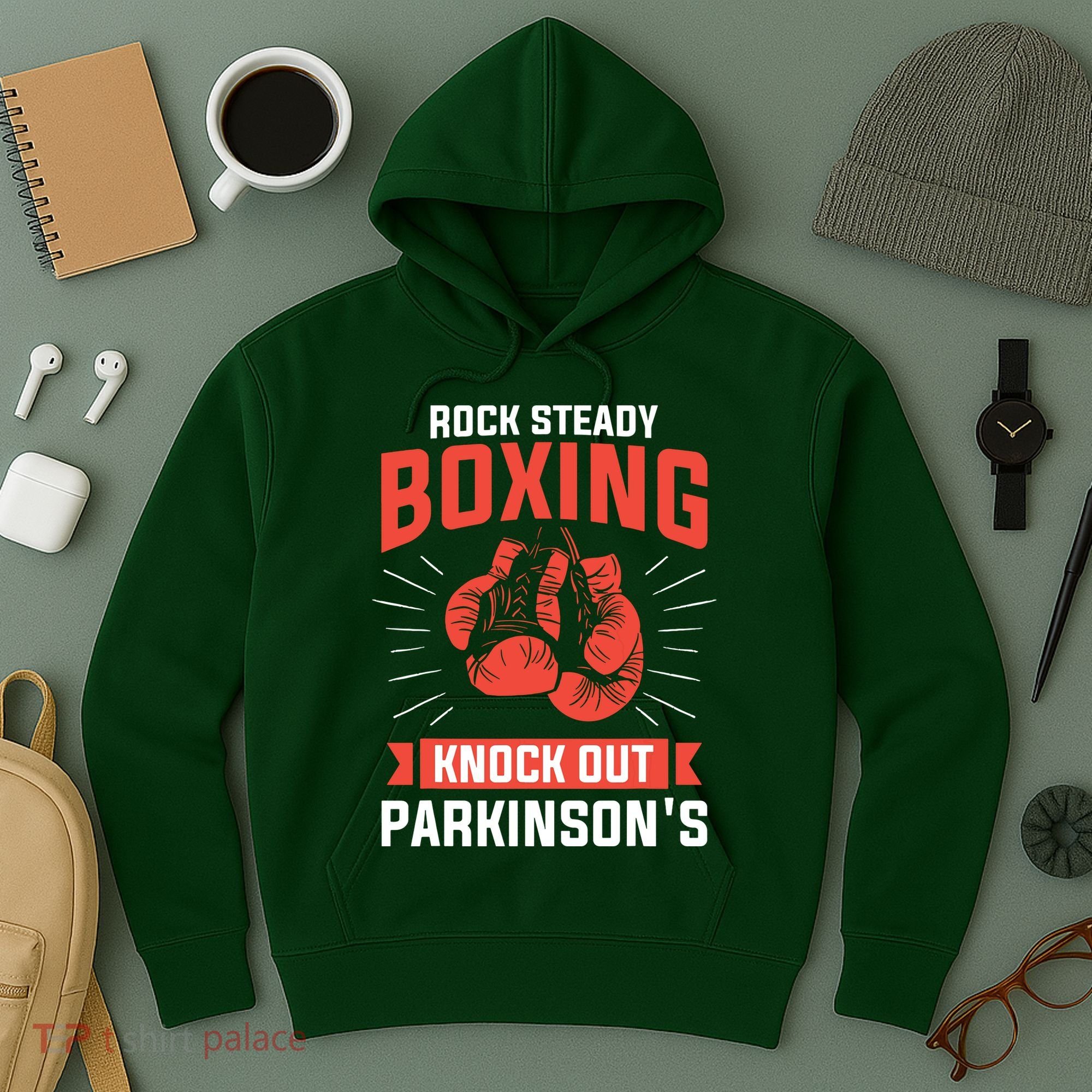 Rock Steady Boxing Knock Out Parkinsons Boxer Hoodie