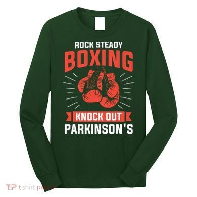 Rock Steady Boxing Knock Out Parkinsons Boxer Long Sleeve Shirt