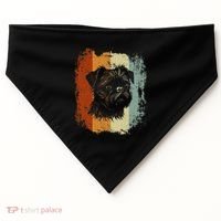 Retro Style Brussels Griffon Dog USA-Made Doggie Bandana thumb 0