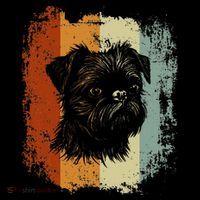 Retro Style Brussels Griffon Dog Long Sleeve Shirt thumb 2
