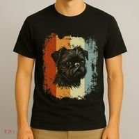 Retro Style Brussels Griffon Dog T-Shirt thumb 3