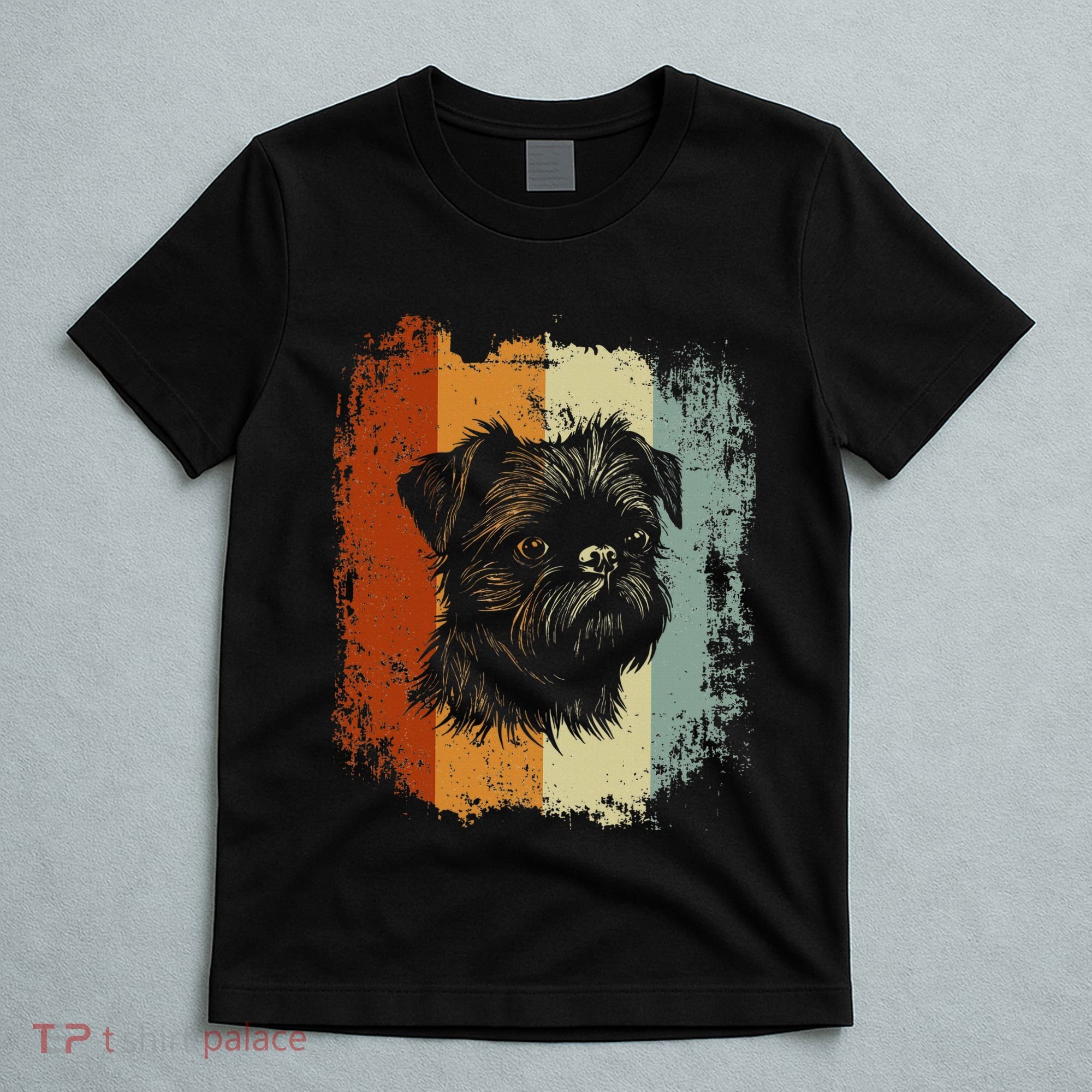 Retro Style Brussels Griffon Dog T-Shirt