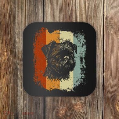 Retro Style Brussels Griffon Dog Coaster