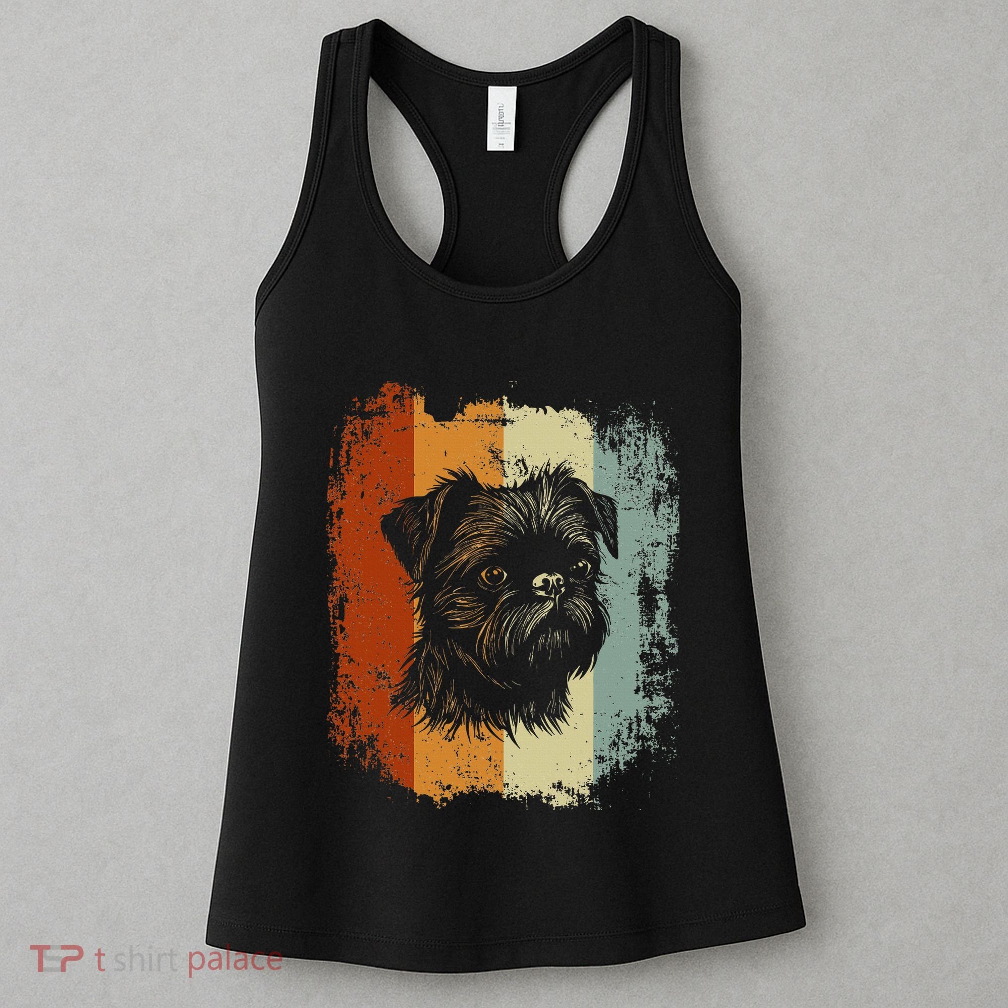 Retro Style Brussels Griffon Dog Women's Tank Top
