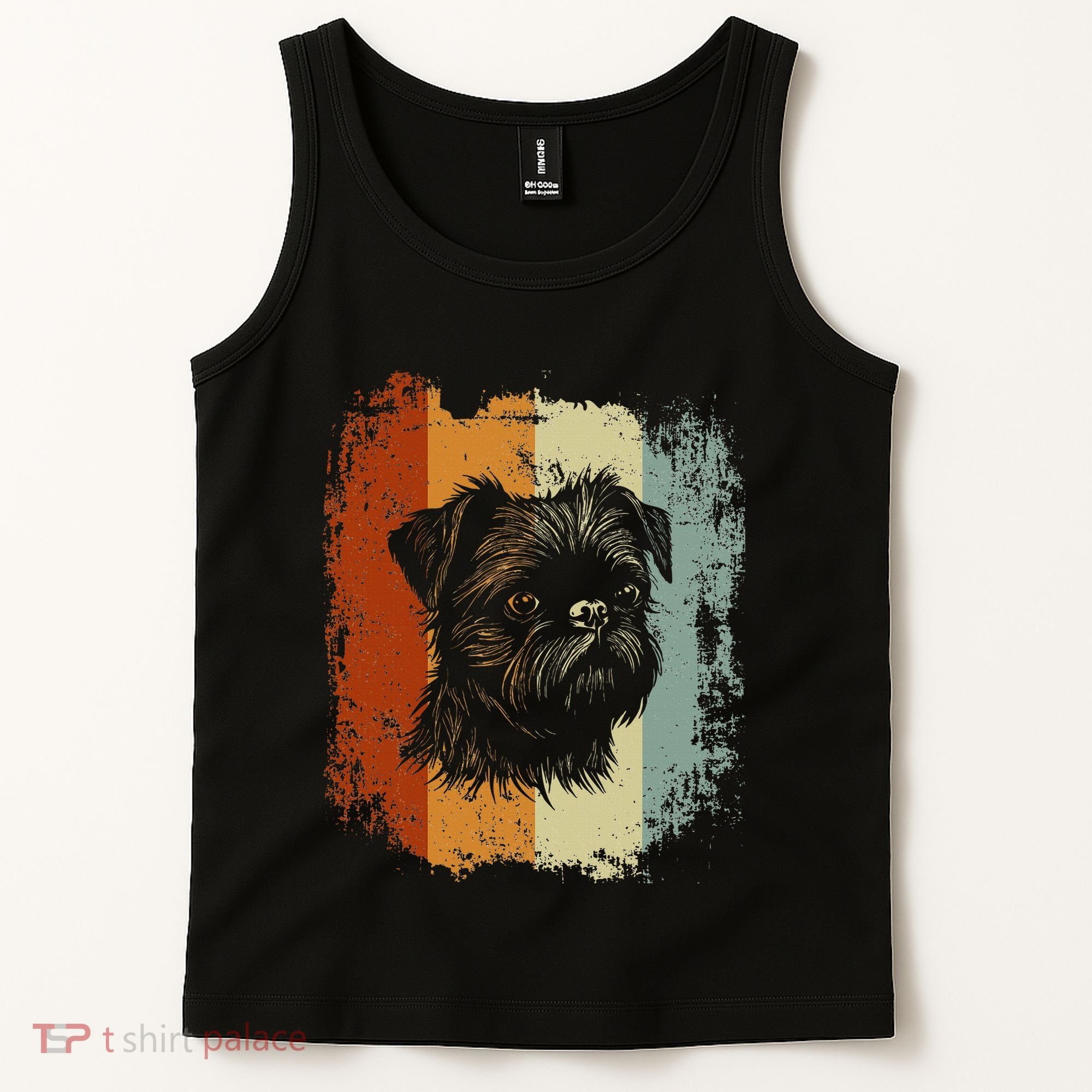 Retro Style Brussels Griffon Dog Tank Top