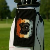 Retro Style Brussels Griffon Dog Golf Towel thumb 2