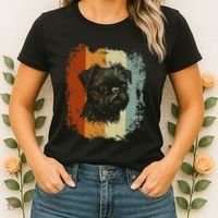 Retro Style Brussels Griffon Dog Women's T-Shirt thumb 2
