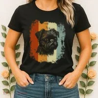 Retro Style Brussels Griffon Dog Women's T-Shirt thumb 2