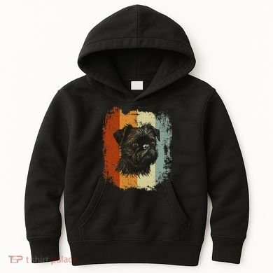 Retro Style Brussels Griffon Dog Kids Hoodie