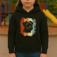 Retro Style Brussels Griffon Dog Kids Hoodie thumb 3