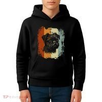 Retro Style Brussels Griffon Dog Kids Hoodie thumb 4
