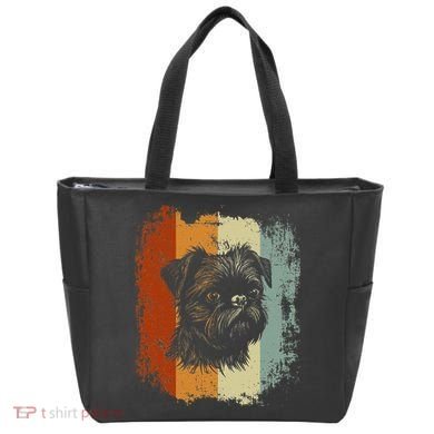 Retro Style Brussels Griffon Dog Tote Bag