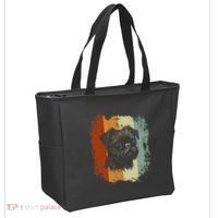 Retro Style Brussels Griffon Dog Tote Bag thumb 2