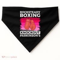 Rock Steady Boxing Knock Out ParkinsonS Awareness USA-Made Doggie Bandana thumb 0