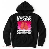 Rock Steady Boxing Knock Out ParkinsonS Awareness Hoodie thumb 0