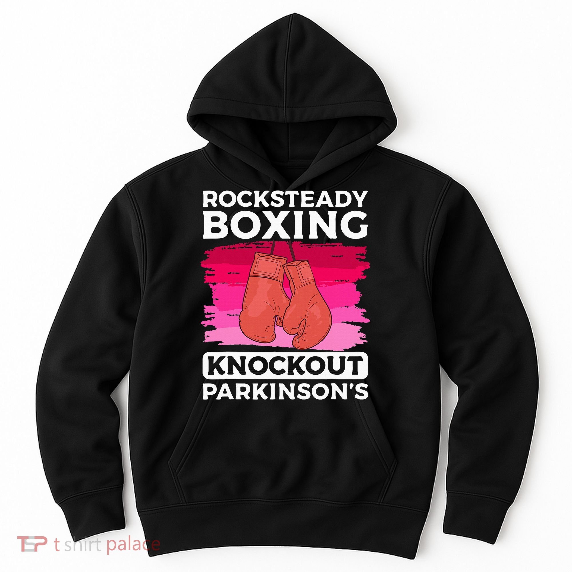 Rock Steady Boxing Knock Out ParkinsonS Awareness Hoodie