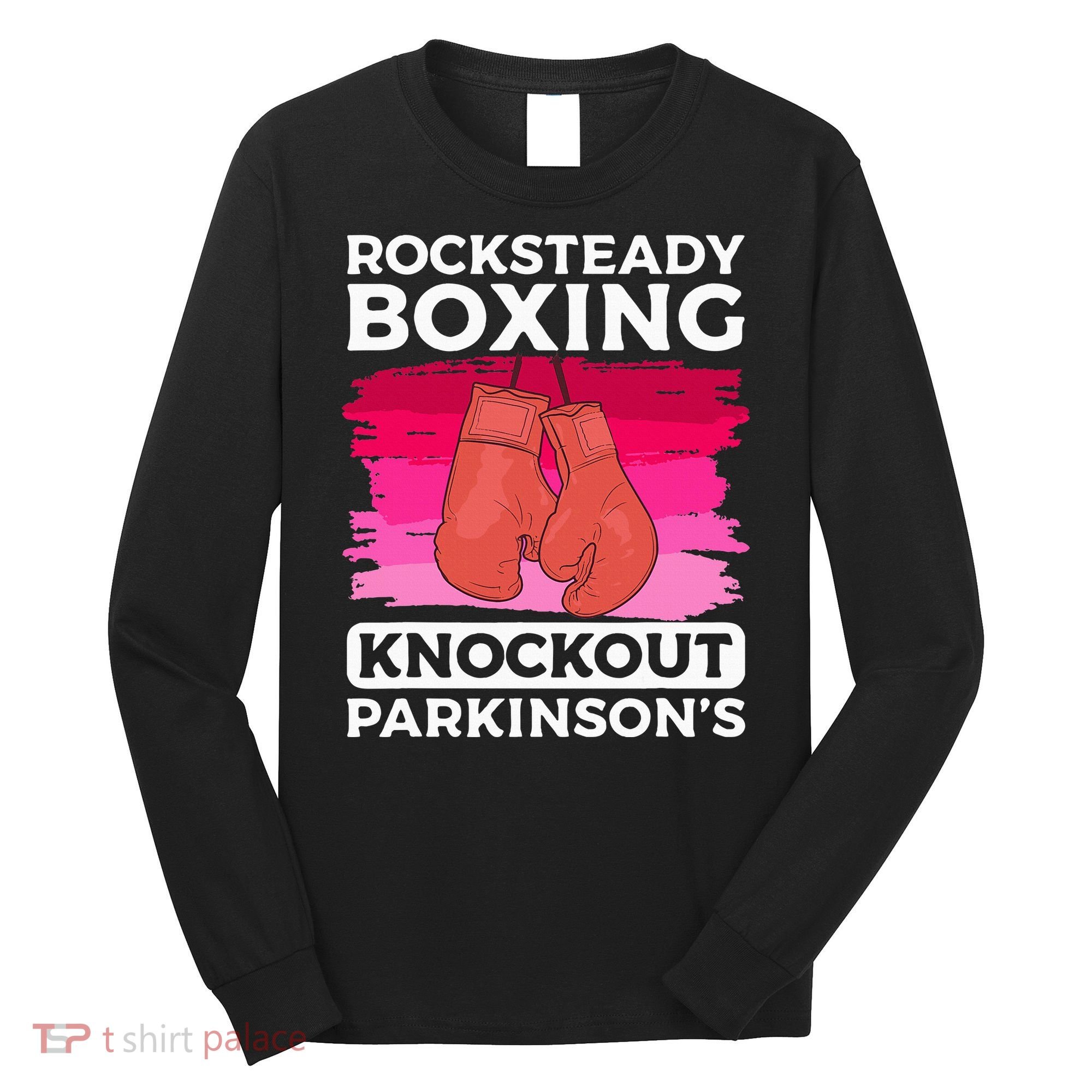Rock Steady Boxing Knock Out ParkinsonS Awareness Long Sleeve Shirt