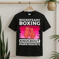 Rock Steady Boxing Knock Out ParkinsonS Awareness T-Shirt thumb 2