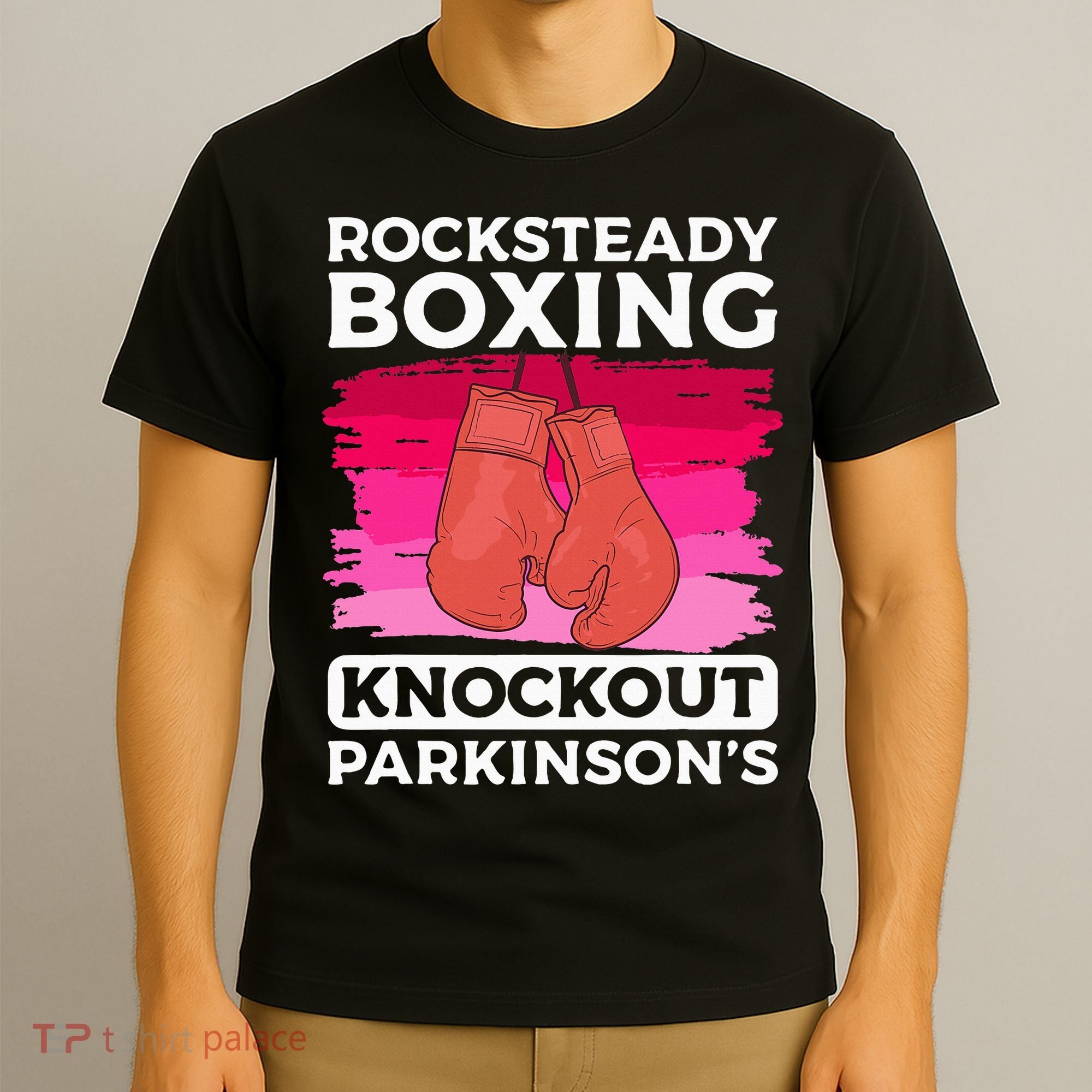 Rock Steady Boxing Knock Out ParkinsonS Awareness T-Shirt