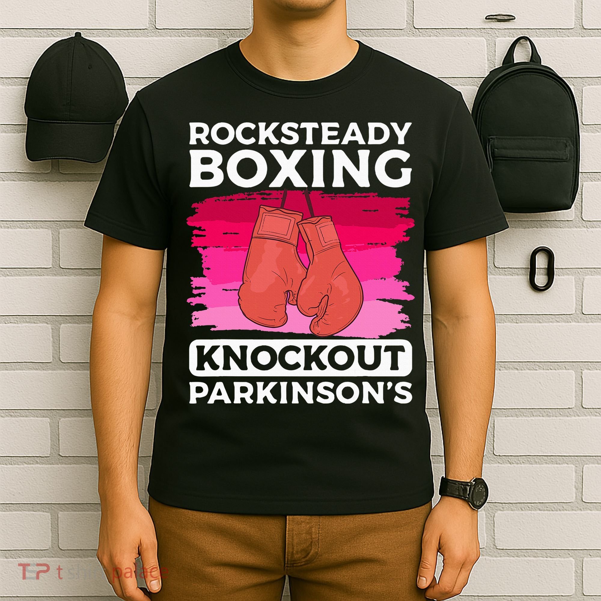Rock Steady Boxing Knock Out ParkinsonS Awareness T-Shirt