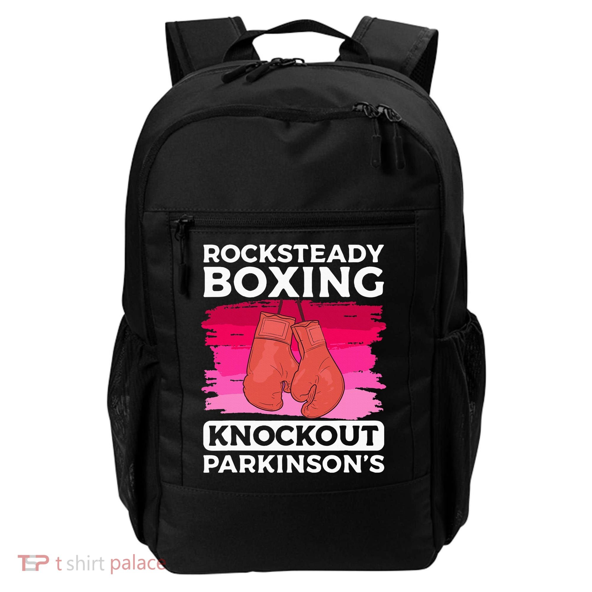 Rock Steady Boxing Knock Out ParkinsonS Awareness Backpack