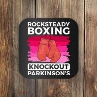 Rock Steady Boxing Knock Out ParkinsonS Awareness Coaster thumb 0