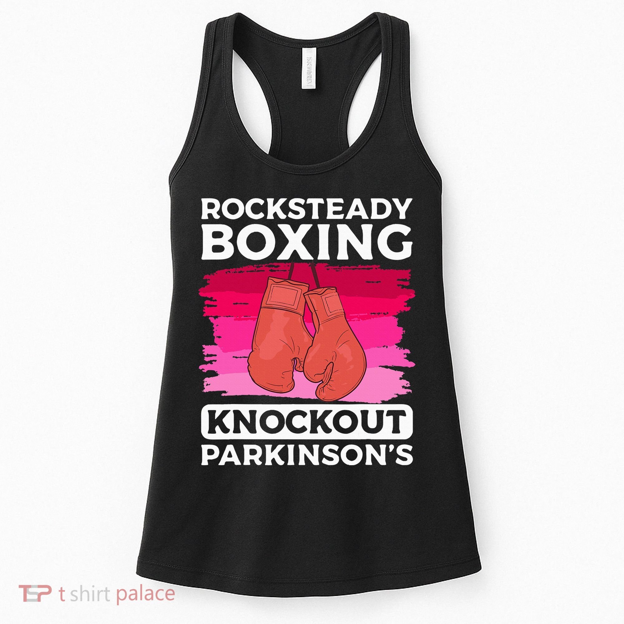 Rock Steady Boxing Knock Out ParkinsonS Awareness Women's Tank Top