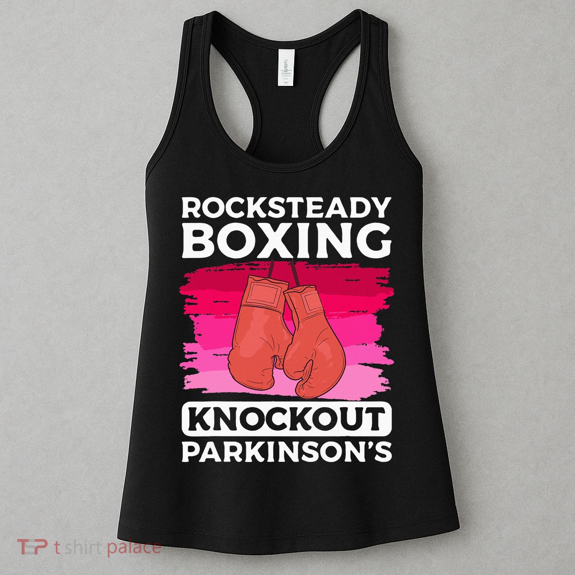 Rock Steady Boxing Knock Out ParkinsonS Awareness Women's Tank Top