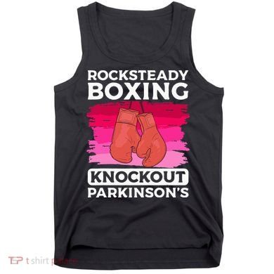 Rock Steady Boxing Knock Out ParkinsonS Awareness Tank Top
