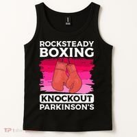 Rock Steady Boxing Knock Out ParkinsonS Awareness Tank Top thumb 2