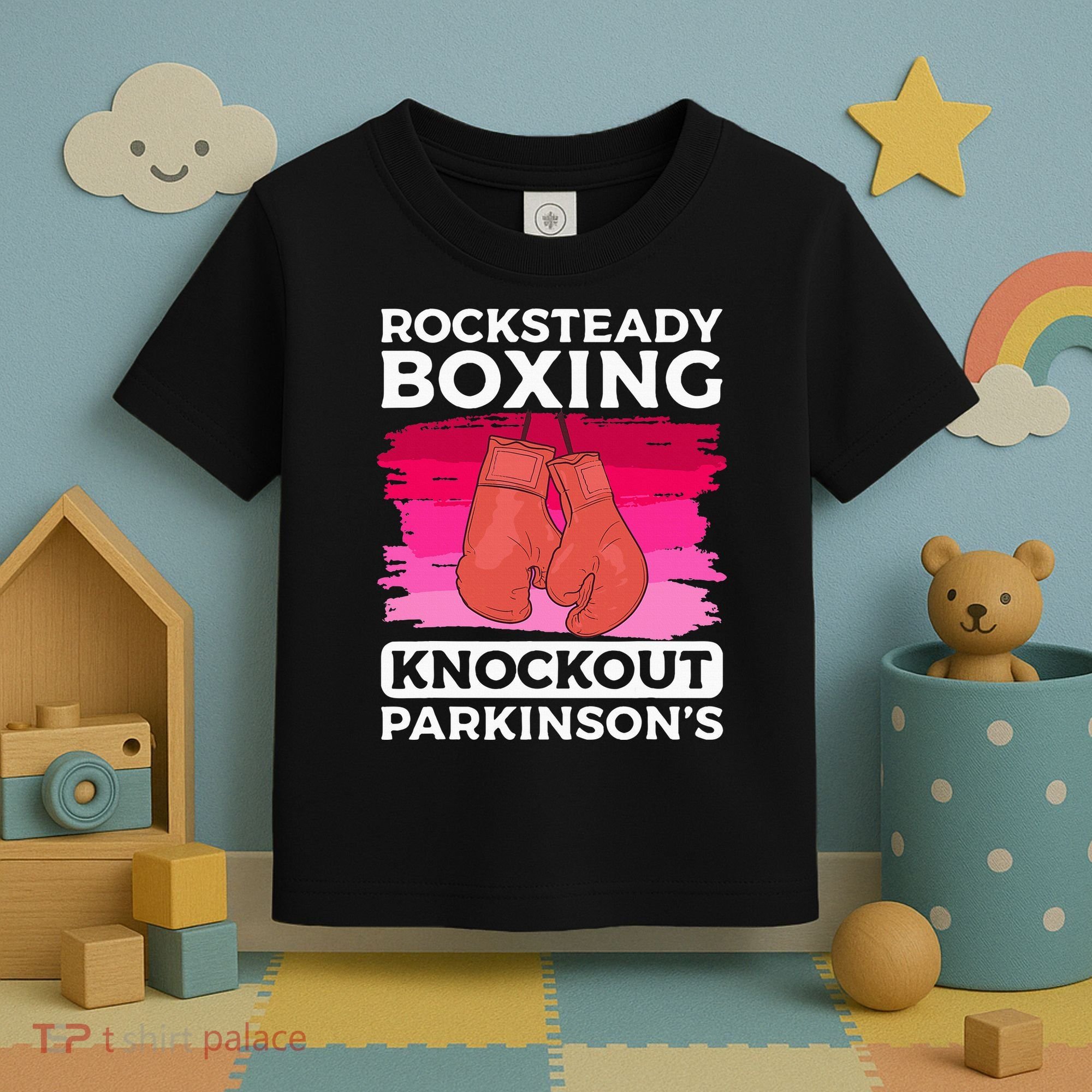Rock Steady Boxing Knock Out ParkinsonS Awareness Toddler T-Shirt