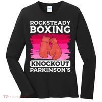 Rock Steady Boxing Knock Out ParkinsonS Awareness Women's Long Sleeve Shirt thumb 0
