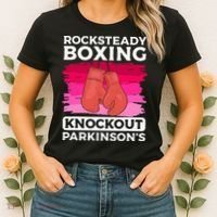 Rock Steady Boxing Knock Out ParkinsonS Awareness Women's T-Shirt thumb 2
