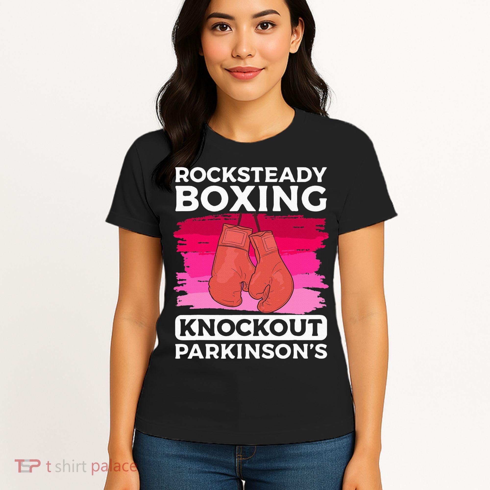 Rock Steady Boxing Knock Out ParkinsonS Awareness Women's T-Shirt