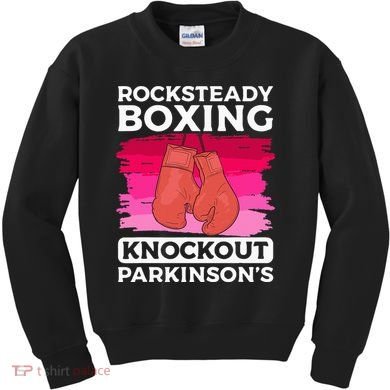 Rock Steady Boxing Knock Out ParkinsonS Awareness Kids Sweatshirt