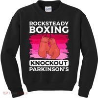 Rock Steady Boxing Knock Out ParkinsonS Awareness Kids Sweatshirt thumb 0
