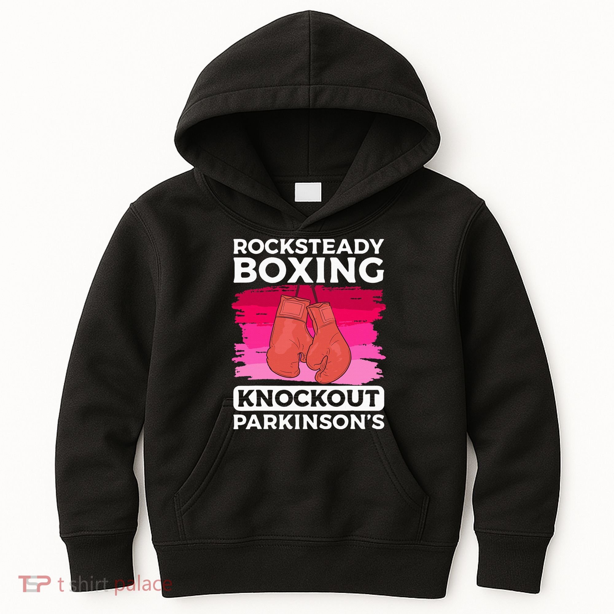Rock Steady Boxing Knock Out ParkinsonS Awareness Kids Hoodie